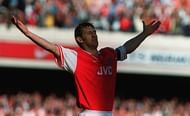 Tony Adams after scoring a stunner against Everton